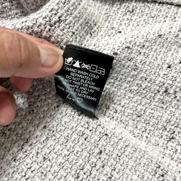 NIC+ZOE Open Front Fringed Knit Jacket PP Petite Gray Speckled Textured Blazer - Picture 10 of 14